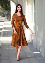 Jurk met schitterende kleurenprint 