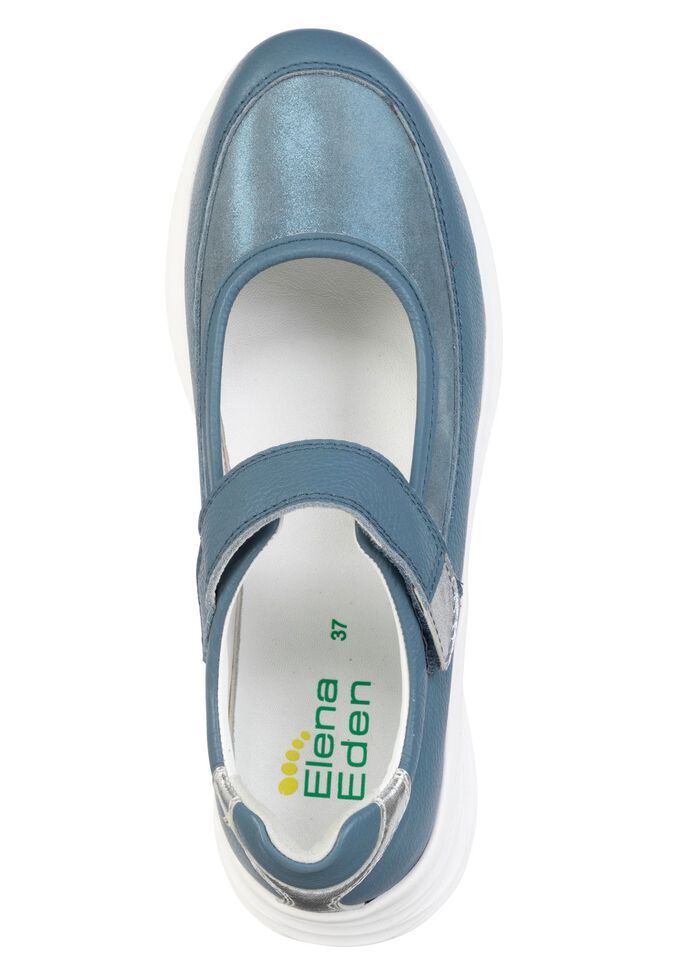 ELENA EDEN, comfortabele damesschoenen met gesp, breedte H, met uitneembaar voetbed JEANS