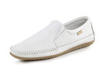 GINO GALANTE, lichte herenpantoffels, met elastische band WIT