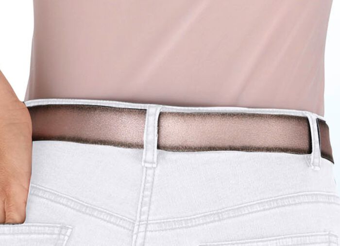 Modieuze leren riem OUDROZE