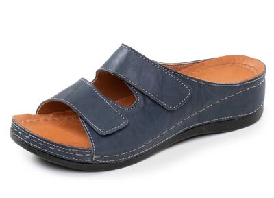 Comfortabele damesmuiltjes, breedte G, met klittenbandsluiting 