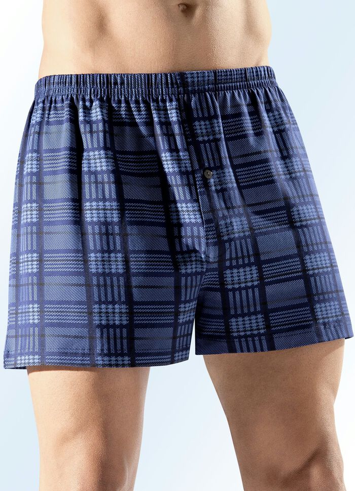 Pak van vier boxershorts met ruitjesmotief 