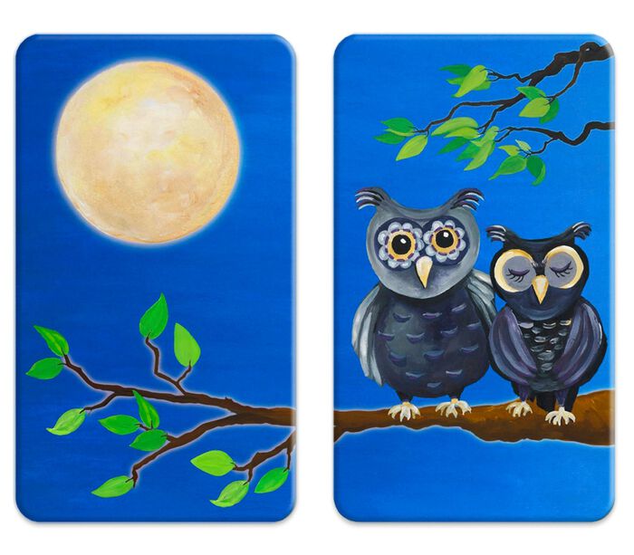 Nachtuil kachel afdekplaten set van 2 