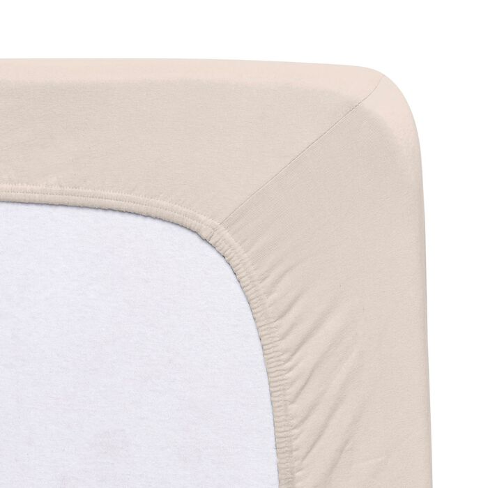 Jersey stretch elastaan hoeslakens deluxe in hoge kwaliteit BEIGE