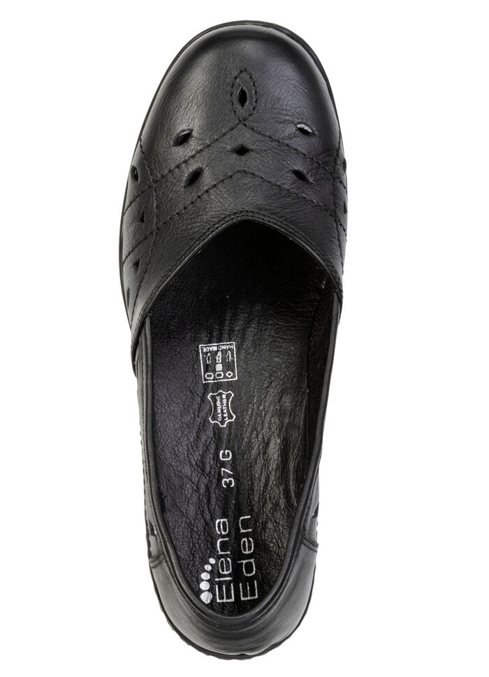 ELENA EDEN, comfortabele damespantoffels, breedte H, met uitneembaar voetbed SCHWARZ