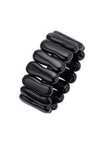 Elastische armband met onyx 