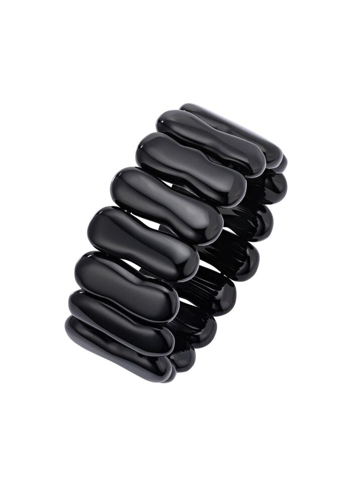 Elastische armband met onyx 