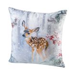 Fluweelzachte kussenslopen met ritssluiting ECRU-MULTICOLOR