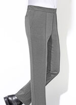 Slip-on broek "Klaus Models" in 3 kleuren MIDDELGRIJS GEM&Ecirc;LEERD