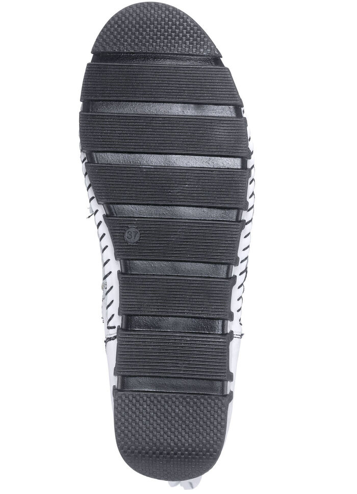 Gemini mocassin enkellaarsjes van rundnappaleer met een gerimpelde structuur WIT