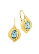 Elegante oorbellen met blauwe topaas 