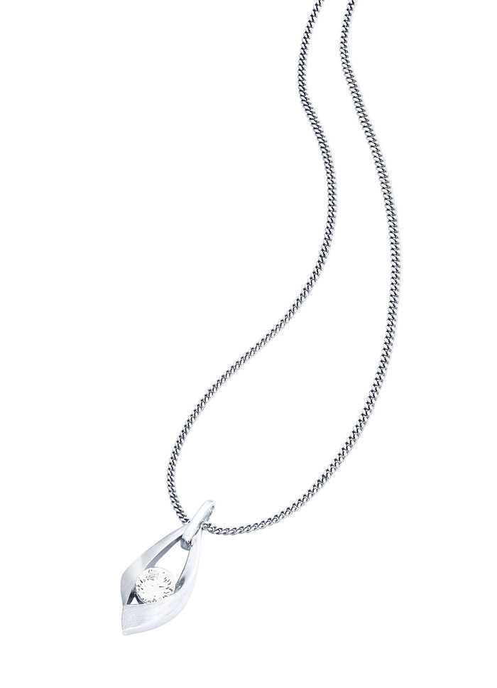 Betoverende kettinghanger met synth. zirkonia 