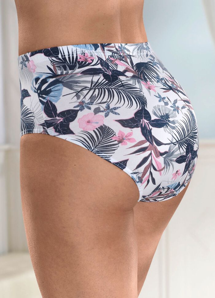 Pak van vier slips met printmotief 