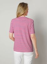 Overhemdjack met garengeverfd gestreept dessin 