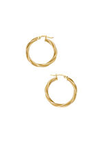 Gedraaide oorringen in hoogglans 