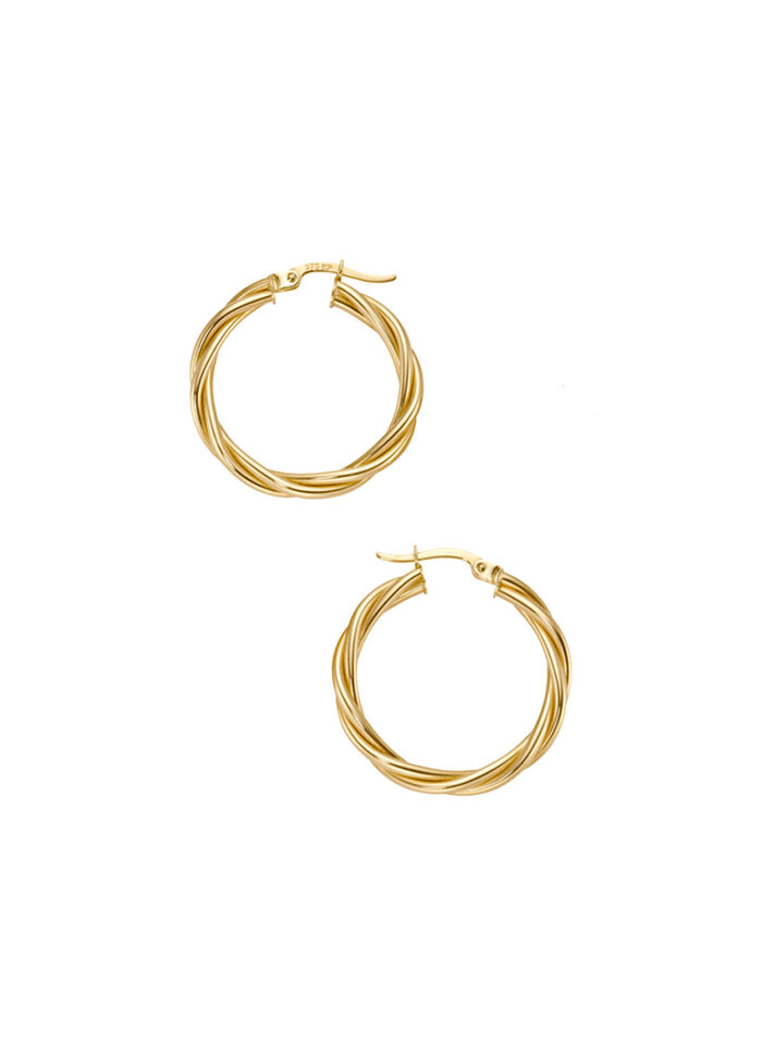 Gedraaide oorringen in hoogglans 