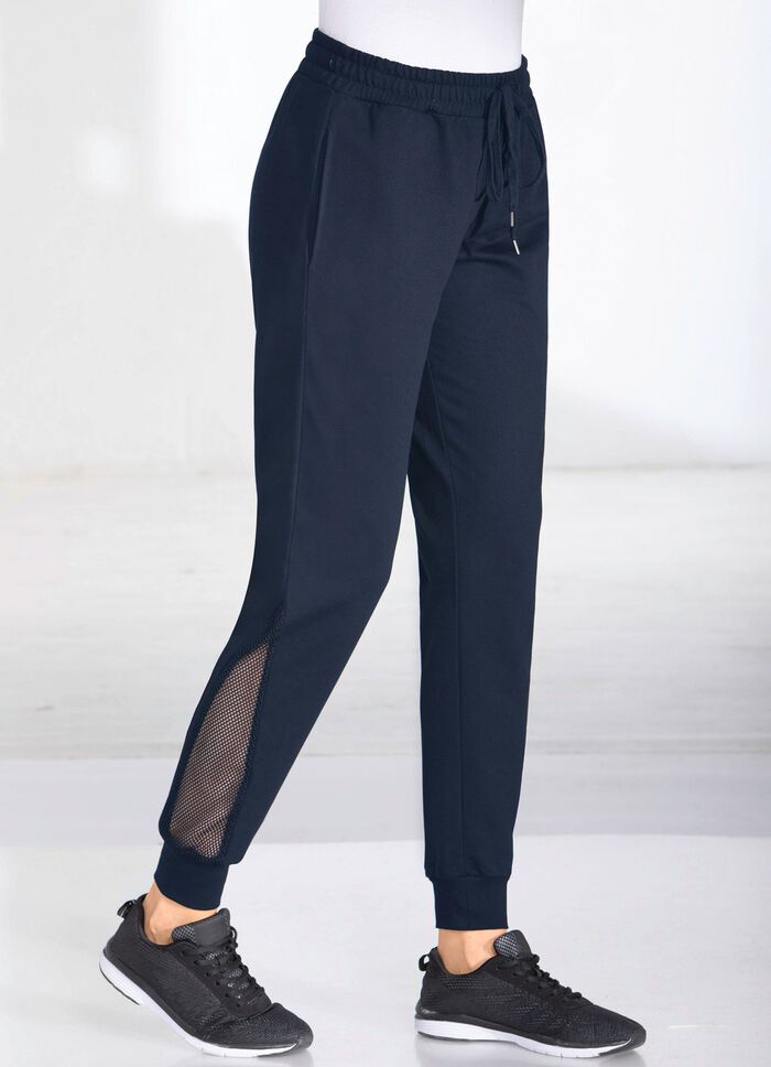 Vrijetijdsbroek met mesh-inzet in 4 kleuren 