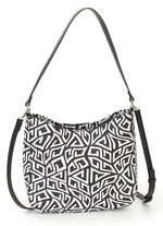 Collezione Alessandro tas gemaakt van effectief bedrukt synthetisch materiaal ZWART-WIT