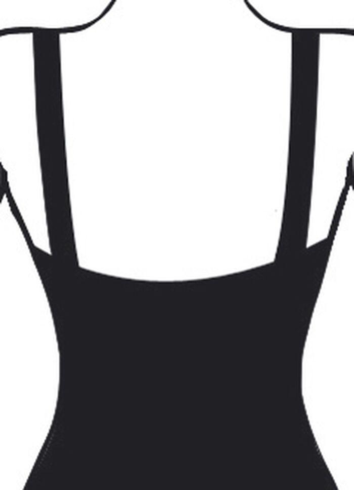 Tankini met figuurcorrigerend bovenstuk, verstelbare bandjes en softcups 