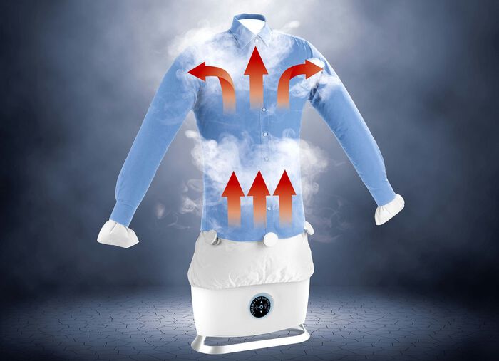 Stoomstrijkmachine voor hemden en blouses. 