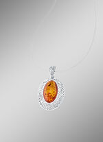 Mooie hanger met barnsteen 