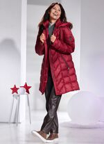 Korte jas met afneembare capuchon RUBY RED