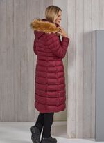 Functionele jas met geplooide opstaande kraag 