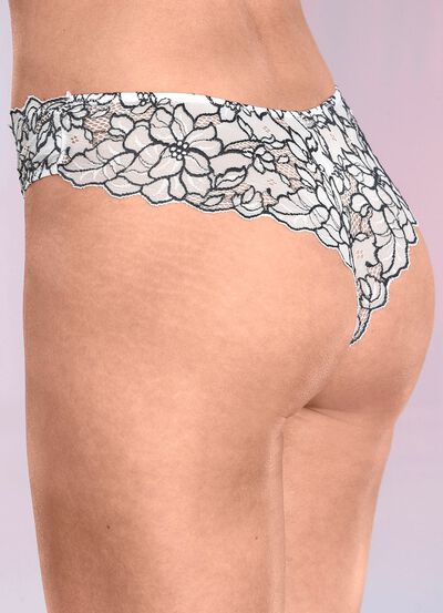 Drie-pack slips van elastische kant 