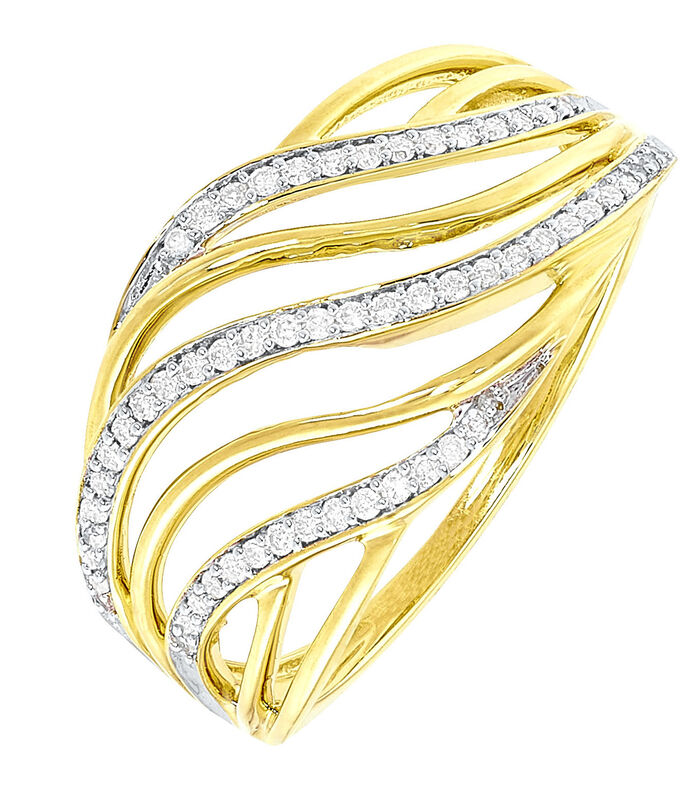 Elegante damesring met 57 diamanten 