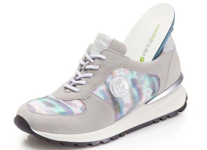 Ranger sneakers met bedrukt textielmateriaal GRIJS-MEERKLEURIG