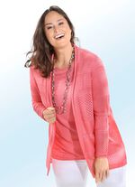 Gebreide twinset met ajourmix KREEFT