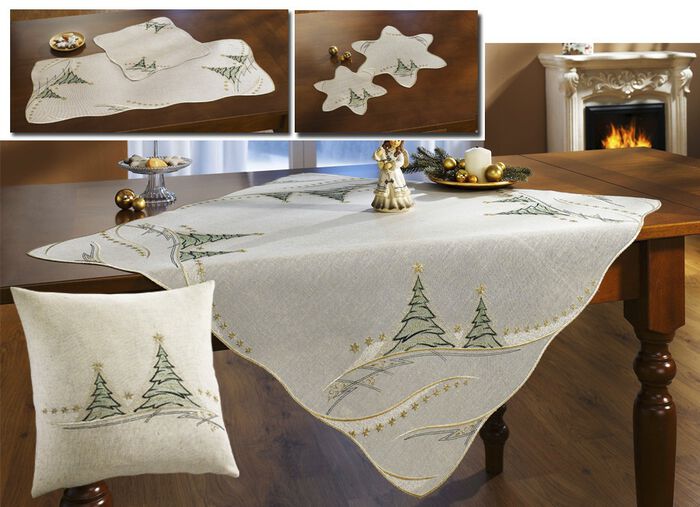 Kerstachtige tafel- en kamerdecoratie 