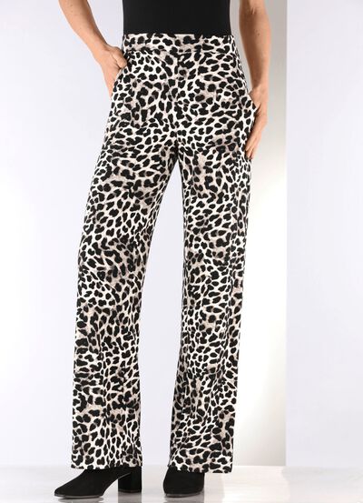 Broek in trendy luipaardprint 