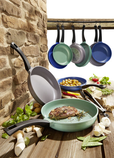 Pannenset “GSW” “Rainbow” van hoogwaardig gegoten aluminium 