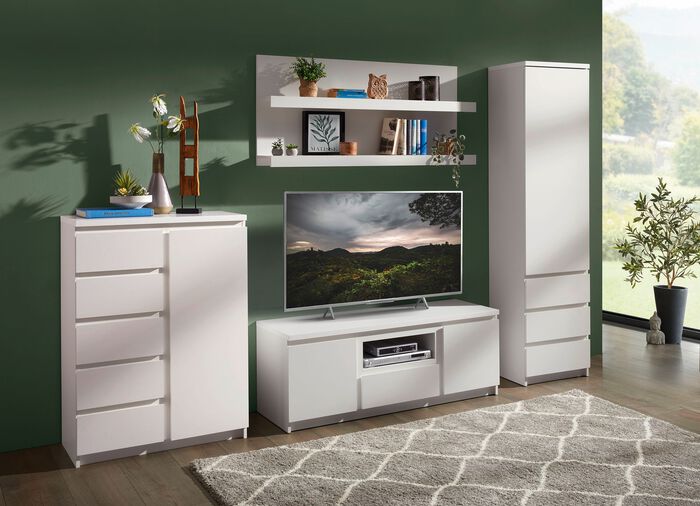 4-delige wandkast in modern design 