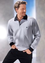 Poloshirt met contrasterende bies 