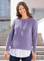 Trui van een structuurmix LILA