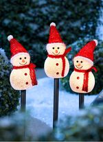 Sneeuwpop op zonne-energie, set van 3 