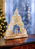 Houten boog van lichten 