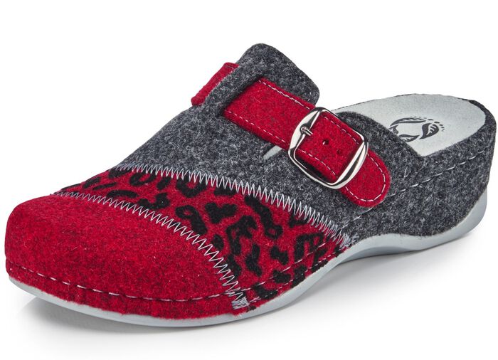 Mubb, klassieke damespantoffels, breedte H, met uitneembaar voetbed 