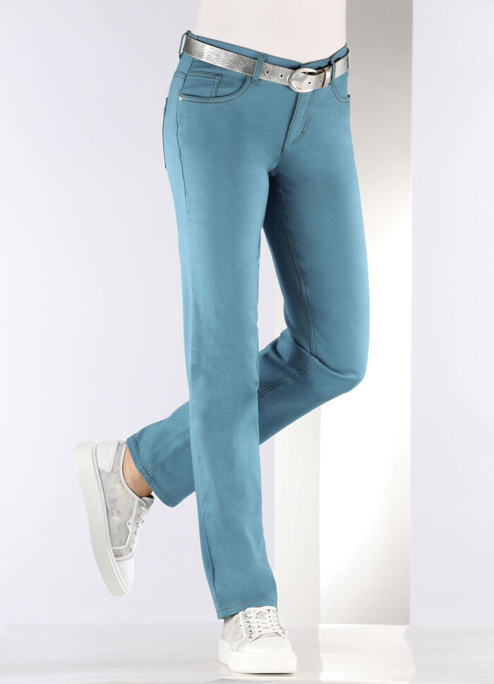 Zachte 5-pocketbroek BENZINE