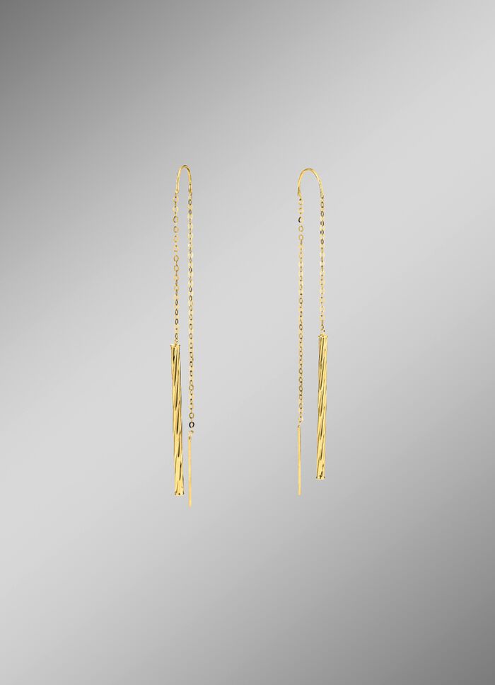 Doortrekbare oorbellen met ankerketting 