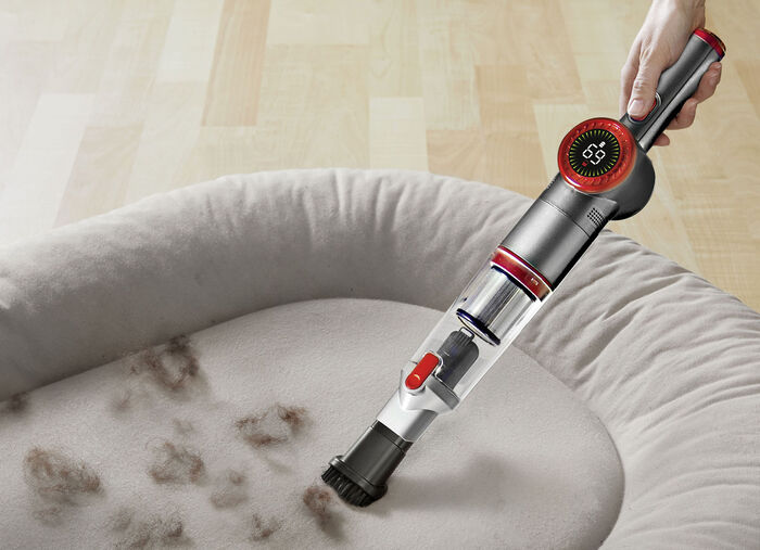 2-in-1 accu-hand- en vloerstofzuiger "MX14 max" met uitgebreide accessoires ZILVER-ROOD