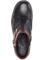 ELENA EDEN laarsje met aantrekkelijke metalen sieraden ZWART-BORDEAUX