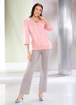 Overhemdblouse met doorlopende knoopsluiting in 2 kleuren ROS&Eacute;