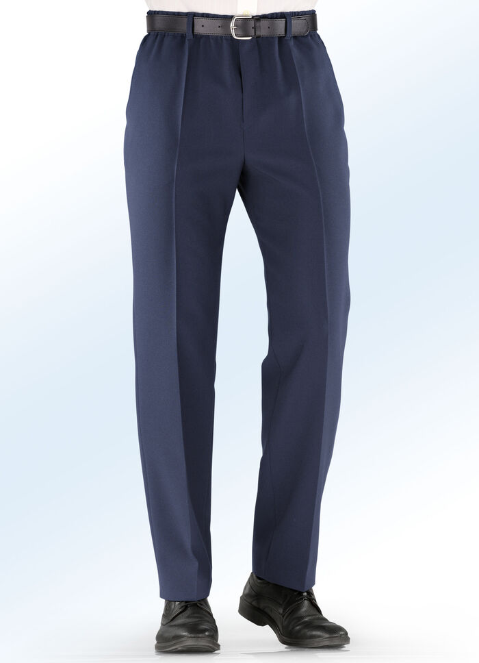 Slip-on broek van “Klaus Models” in 4 kleuren MARINE