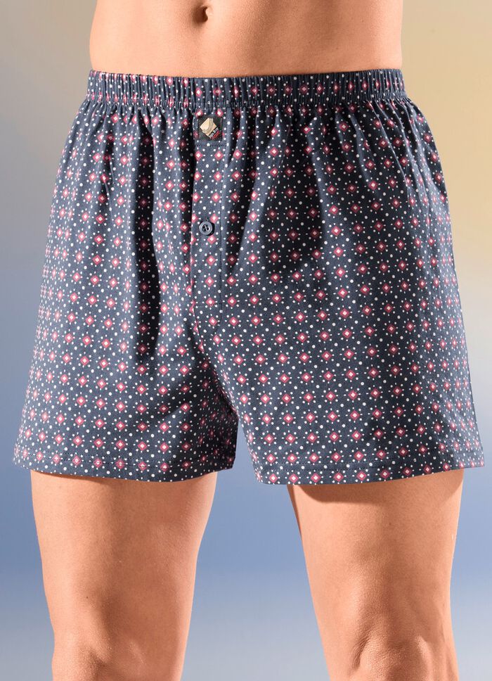 Set van vier boxershorts met elastische tailleband 