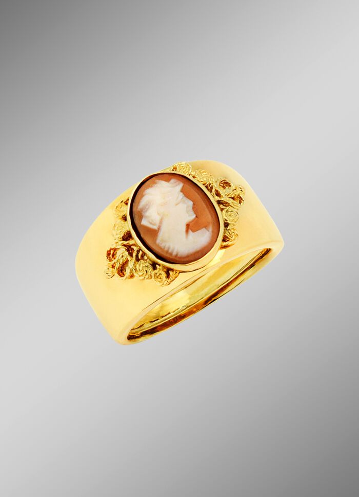 Interessante damesring met camee 