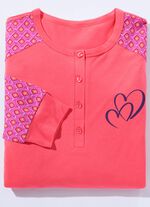 Set van twee nachthemden met zijsplitten en knoopsluiting 