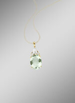Kettinghanger met echte groene amethist 